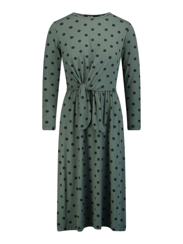 שמלת קשירה מידי ירוק זית-OUTLET*