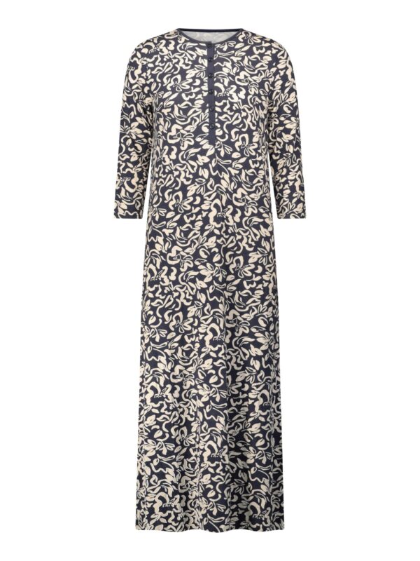 כתונת ויסקוזה פרחים-כחול*