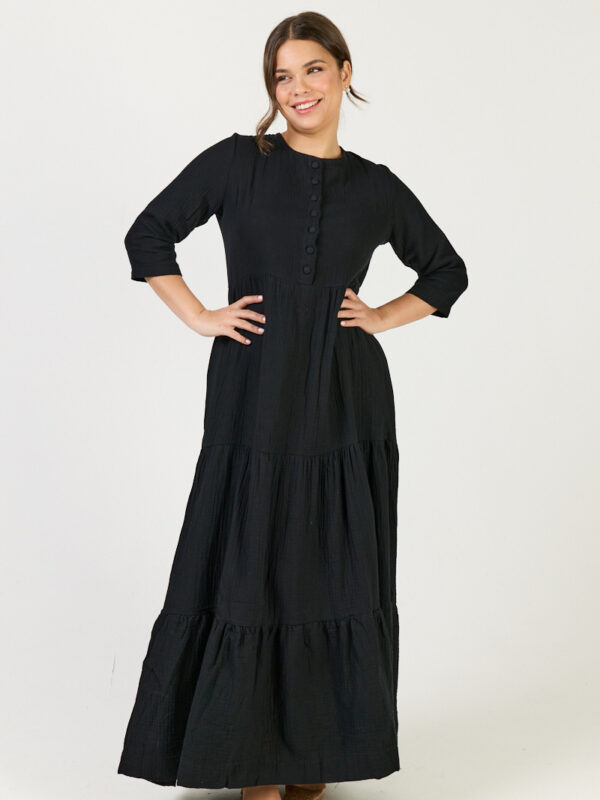 שמלת טטרה קומות מקסי-שחור