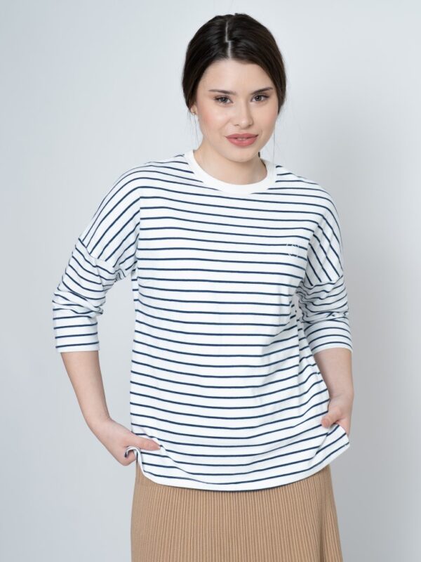 חולצת הנקה אגם-פסים כחול