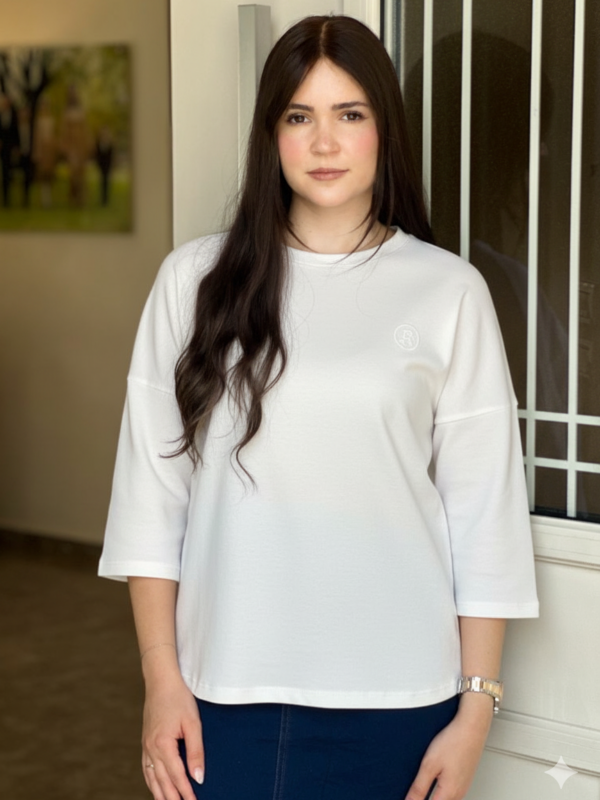 חולצת הנקה לני-לבן