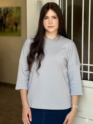 חולצת הנקה לני-אפור בהיר