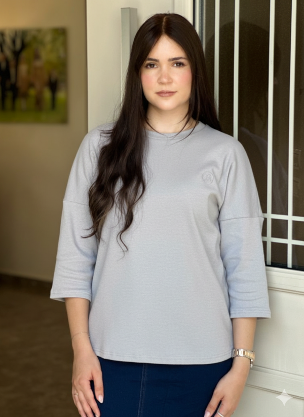 חולצת הנקה לני-אפור בהיר