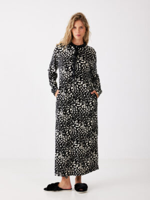 דגם קטיפה מנומר-שחור