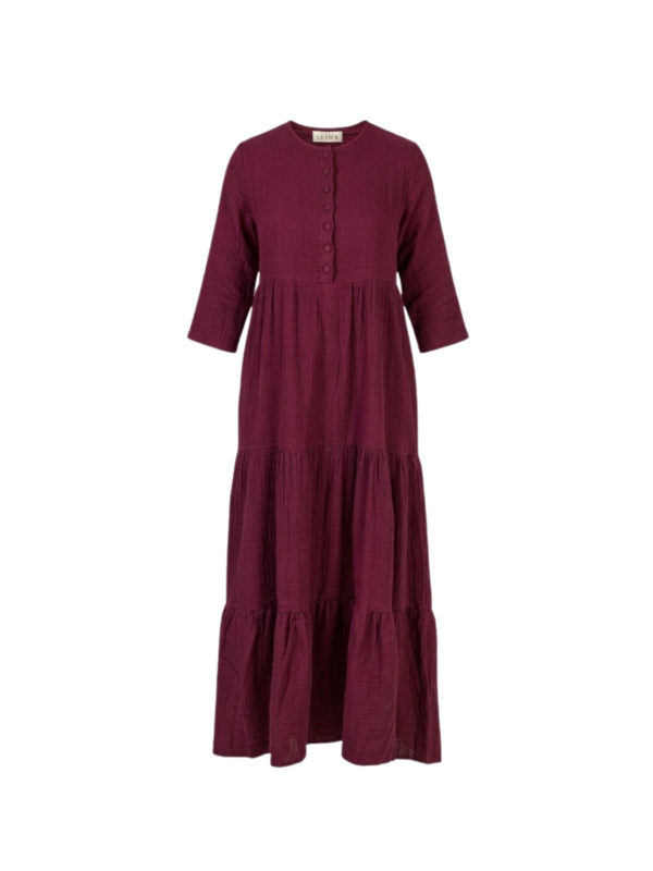 שמלת טטרה קומות מקסי-סגול*