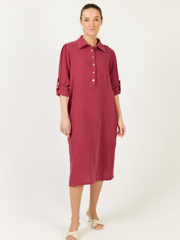 שמלת טטרה קלאסית-בורדו