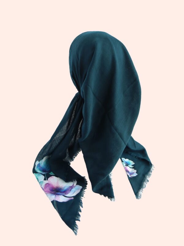 דגם פרחים-טורקיז