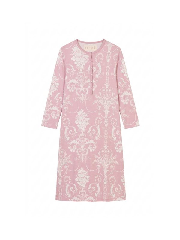 כתונת ויסקוזה מידי-עיטורים ורוד*